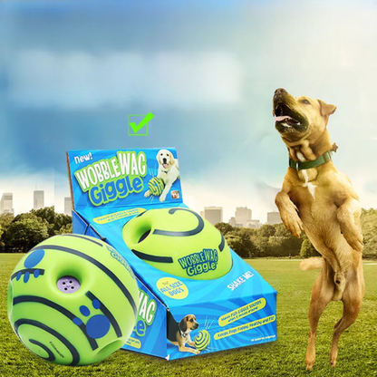 Pelota Interactiva con Sonido para Perros 🐾 – Juguete Antiaburrimiento que Ríe y Rebota
