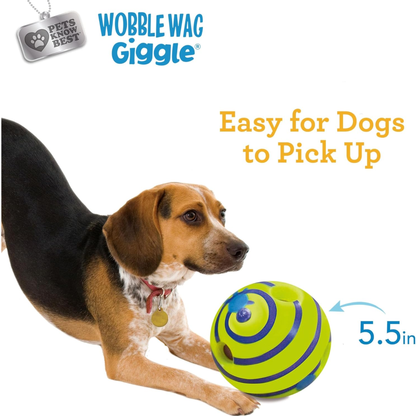Pelota Interactiva con Sonido para Perros 🐾 – Juguete Antiaburrimiento que Ríe y Rebota