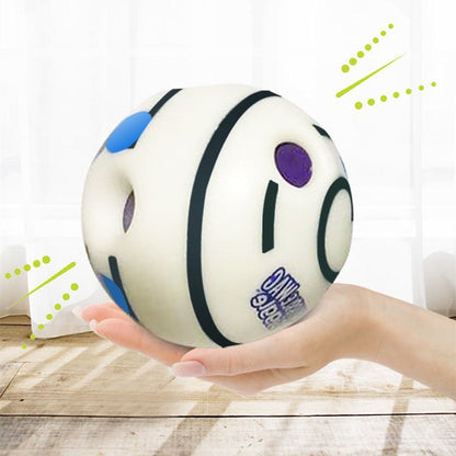 Pelota Interactiva con Sonido para Perros 🐾 – Juguete Antiaburrimiento que Ríe y Rebota