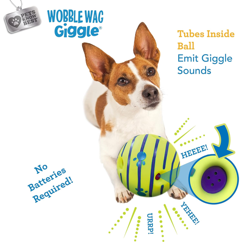 Pelota Interactiva con Sonido para Perros 🐾 – Juguete Antiaburrimiento que Ríe y Rebota